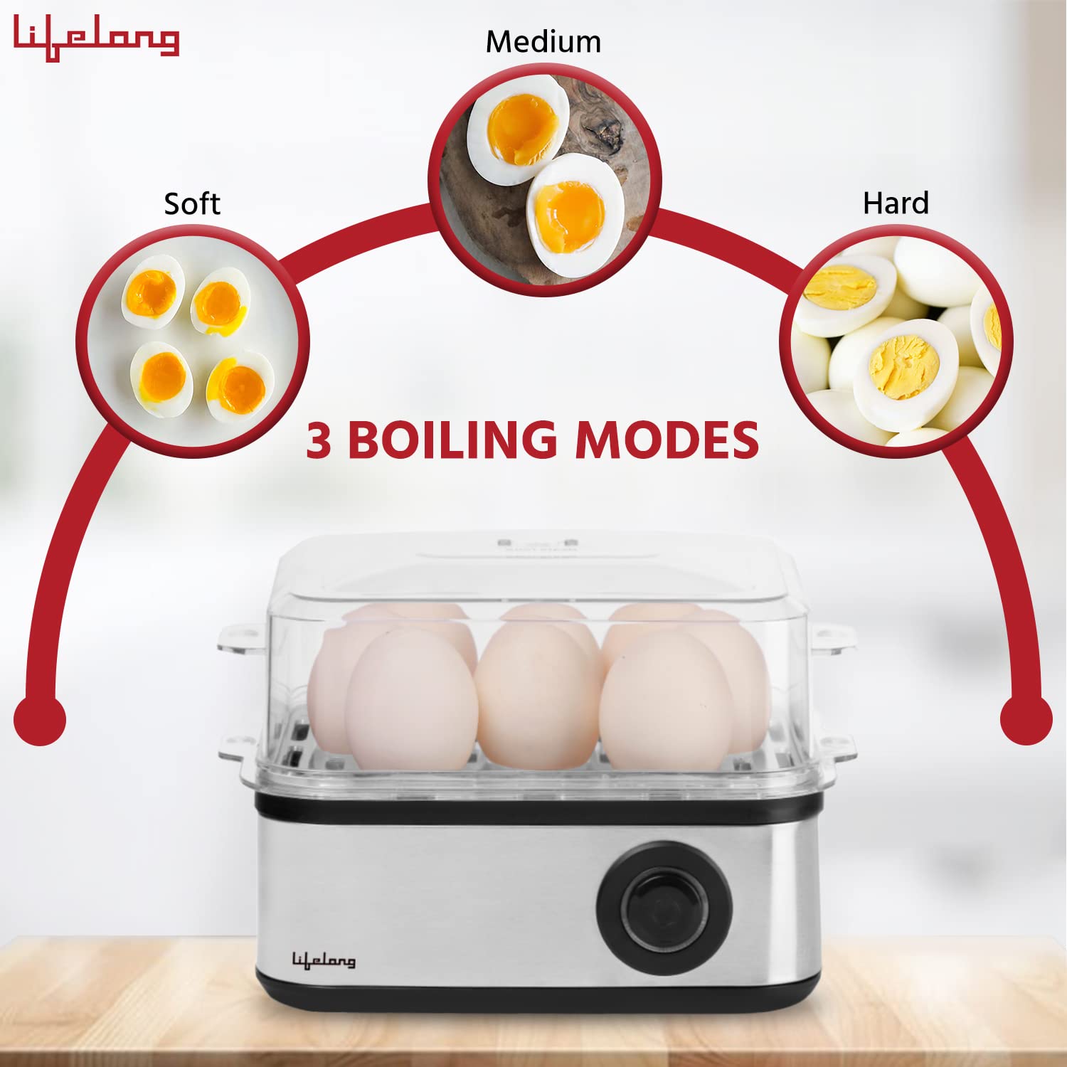 Lifelong 2-in1 Egg Boiler and Poacher 500-Watt